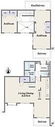 スターロワイヤル四谷大京町 2LDKの間取図画像