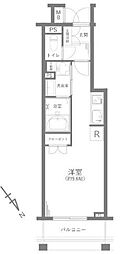 クオリア恵比寿ウェスト ワンルームの間取図画像
