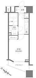 ファーストリアルタワー新宿 1Kの間取図画像
