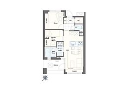サンクタス127新川 2LDKの間取図画像