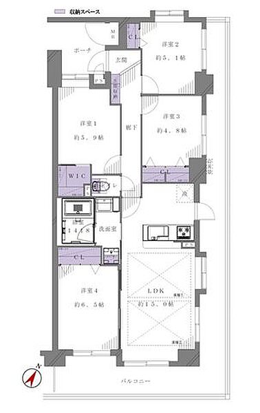 間取りを拡大表示