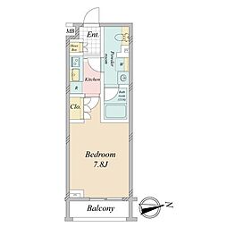 AXAS中野中央 1Kの間取図画像