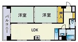 セイショウ・ヴィレッジ 3階2LDKの間取り