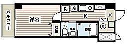 ヴェラハイツ新宿御苑 1Kの間取図画像