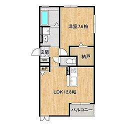 ブリージア高山B 1LDKの間取図画像