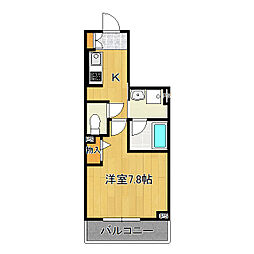 エンブレム 1Kの間取図画像