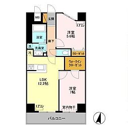 ExpoComfort2 1LDKの間取図画像