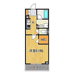 エンブレム 1Kの間取図画像