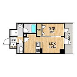 エキスポコンフォート 1LDKの間取図画像
