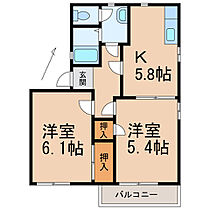 フレグランスうの  ｜ 和歌山県岩出市中島（賃貸アパート2K・2階・42.70㎡） その2