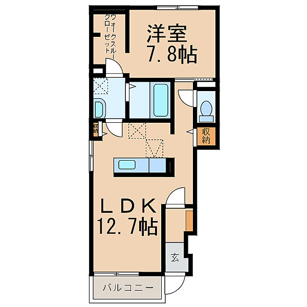 和歌山県和歌山市善明寺(賃貸アパート1LDK・1階・45.33㎡)の写真 その2