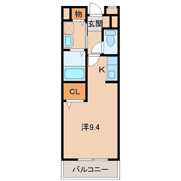 和歌山県橋本市古佐田3丁目(賃貸アパート1R・1階・25.25㎡)の写真 その2