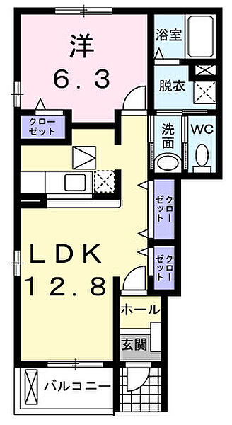 和歌山県岩出市西国分(賃貸アパート1LDK・1階・46.49㎡)の写真 その2