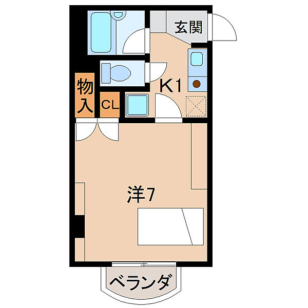 メゾン十番丁 ｜和歌山県和歌山市十番丁(賃貸マンション1K・5階・22.71㎡)の写真 その2