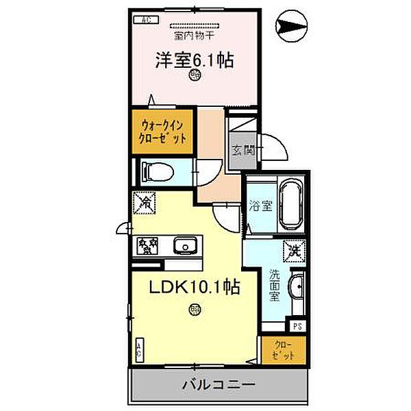 和歌山県和歌山市塩屋3丁目(賃貸アパート1LDK・2階・44.62㎡)の写真 その2