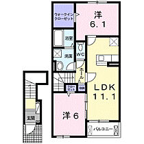 和歌山県橋本市高野口町名古曽（賃貸アパート2LDK・2階・58.64㎡） その2