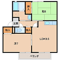 ウインディア鷹匠  ｜ 和歌山県和歌山市鷹匠町7丁目（賃貸アパート2LDK・2階・52.66㎡） その2