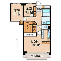 和歌山県和歌山市粟（賃貸マンション2LDK・7階・74.17㎡） その2