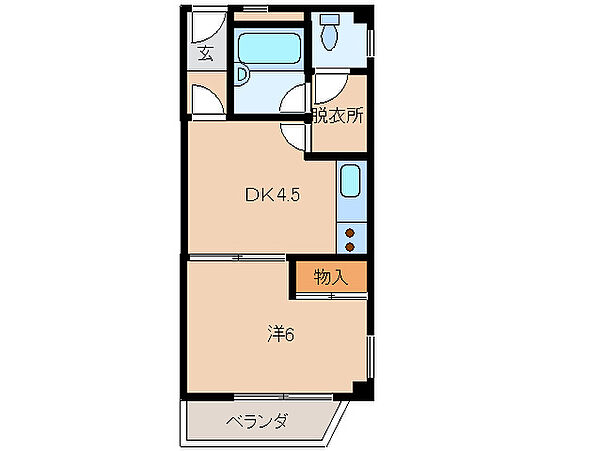 シャンティイ和歌浦 ｜和歌山県和歌山市和歌浦東2丁目(賃貸マンション1DK・3階・24.82㎡)の写真 その2