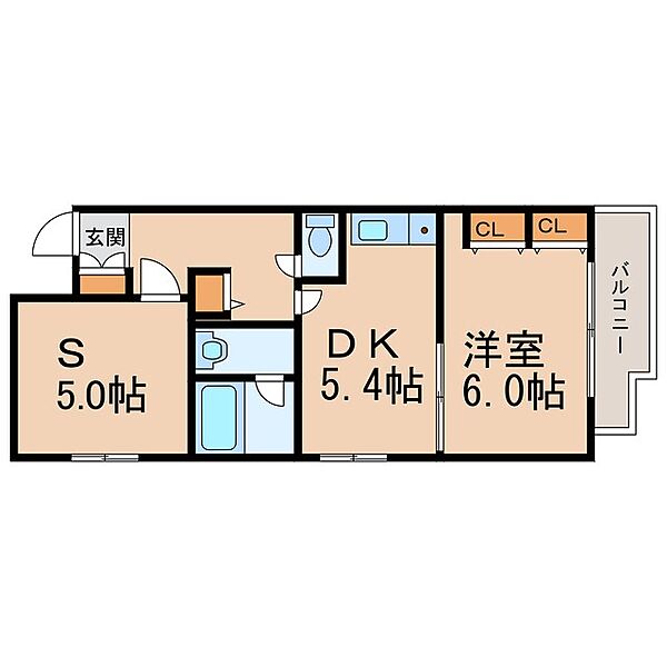 シャルマンフジ中之島弐番館 ｜和歌山県和歌山市中之島(賃貸マンション1SDK・2階・38.71㎡)の写真 その2