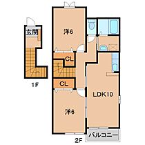 ミニョンパンセII  ｜ 和歌山県伊都郡かつらぎ町大字大谷（賃貸アパート2LDK・2階・57.22㎡） その2