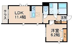 Halumiere  ｜ 和歌山県和歌山市西布経丁2丁目（賃貸マンション1LDK・1階・43.74㎡） その2