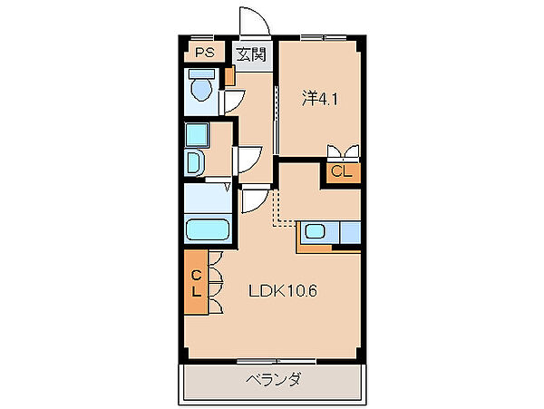 和歌山県和歌山市湊1丁目(賃貸アパート1LDK・2階・36.00㎡)の写真 その2
