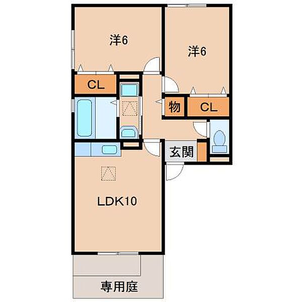 エミネンス・ジュン ｜和歌山県和歌山市田尻(賃貸アパート2LDK・1階・54.73㎡)の写真 その2