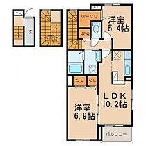 ヴェルソー有本II  ｜ 和歌山県和歌山市有本（賃貸アパート2LDK・3階・64.56㎡） その2