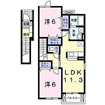 プリートメゾンＢ  ｜ 和歌山県橋本市高野口町応其（賃貸アパート2LDK・2階・58.48㎡） その2