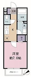 コンフォーティア八千代 1階1Kの間取り