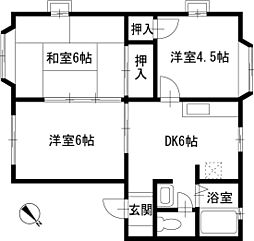 テラスハイムB 3DKの間取図画像