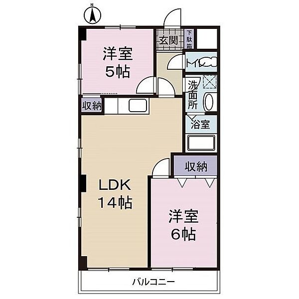 フィオレッタ武蔵野 0305｜埼玉県さいたま市南区沼影1丁目(賃貸マンション2LDK・3階・52.08㎡)の写真 その2