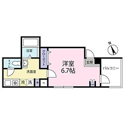 コントレイル 1Kの間取図画像