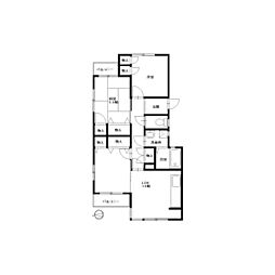 グリーンコート浦和 2LDKの間取図画像