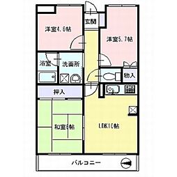 ベルメゾン武蔵浦和 3LDKの間取図画像