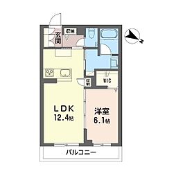 パークメゾン宮町 サウス 1LDKの間取図画像