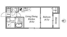 グランディオ鶴橋 1階1LDKの間取り