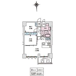 スプランディッド上本町WESTII 2LDKの間取図画像