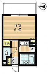 セントアラベラ 1Kの間取図画像
