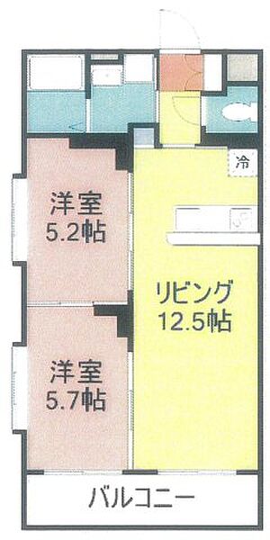シティメディアVIII 102｜鳥取県米子市東福原5丁目(賃貸マンション2LDK・1階・48.01㎡)の写真 その2