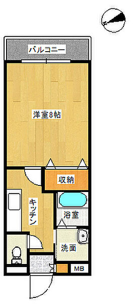 パールエステート 203｜鳥取県米子市西福原6丁目(賃貸マンション1K・2階・29.58㎡)の写真 その2