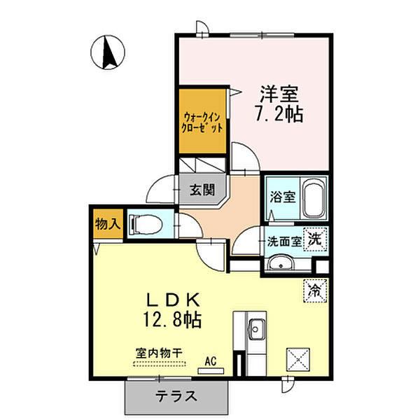 サンローザ 102｜鳥取県米子市新開6丁目(賃貸アパート1LDK・1階・48.27㎡)の写真 その2