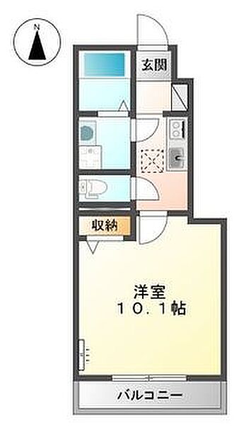 パーシモン 102｜鳥取県境港市上道町(賃貸アパート1K・1階・31.57㎡)の写真 その2