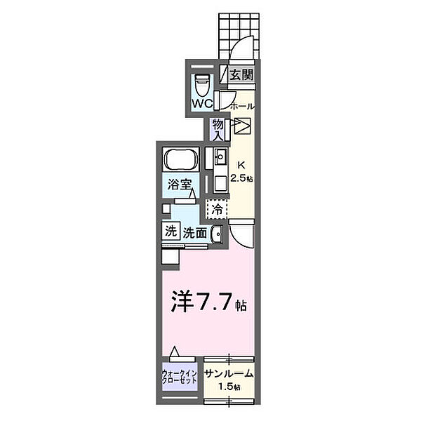 イリスプリエール 105｜鳥取県米子市西福原7丁目(賃貸アパート1K・1階・31.66㎡)の写真 その2