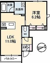 ロランジュ 105 ｜ 鳥取県米子市上福原5丁目6（賃貸アパート1LDK・1階・41.10㎡） その2