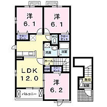 リューナ　Ａ 201 ｜ 鳥取県米子市両三柳5228番地（賃貸アパート3LDK・2階・67.91㎡） その2