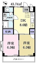 エステートオオノ 2DKの間取図画像
