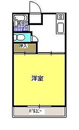 アパルトマン3 1Kの間取図画像