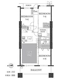 ザ・タワー&パークス田園都市溝の口 3LDKの間取図画像